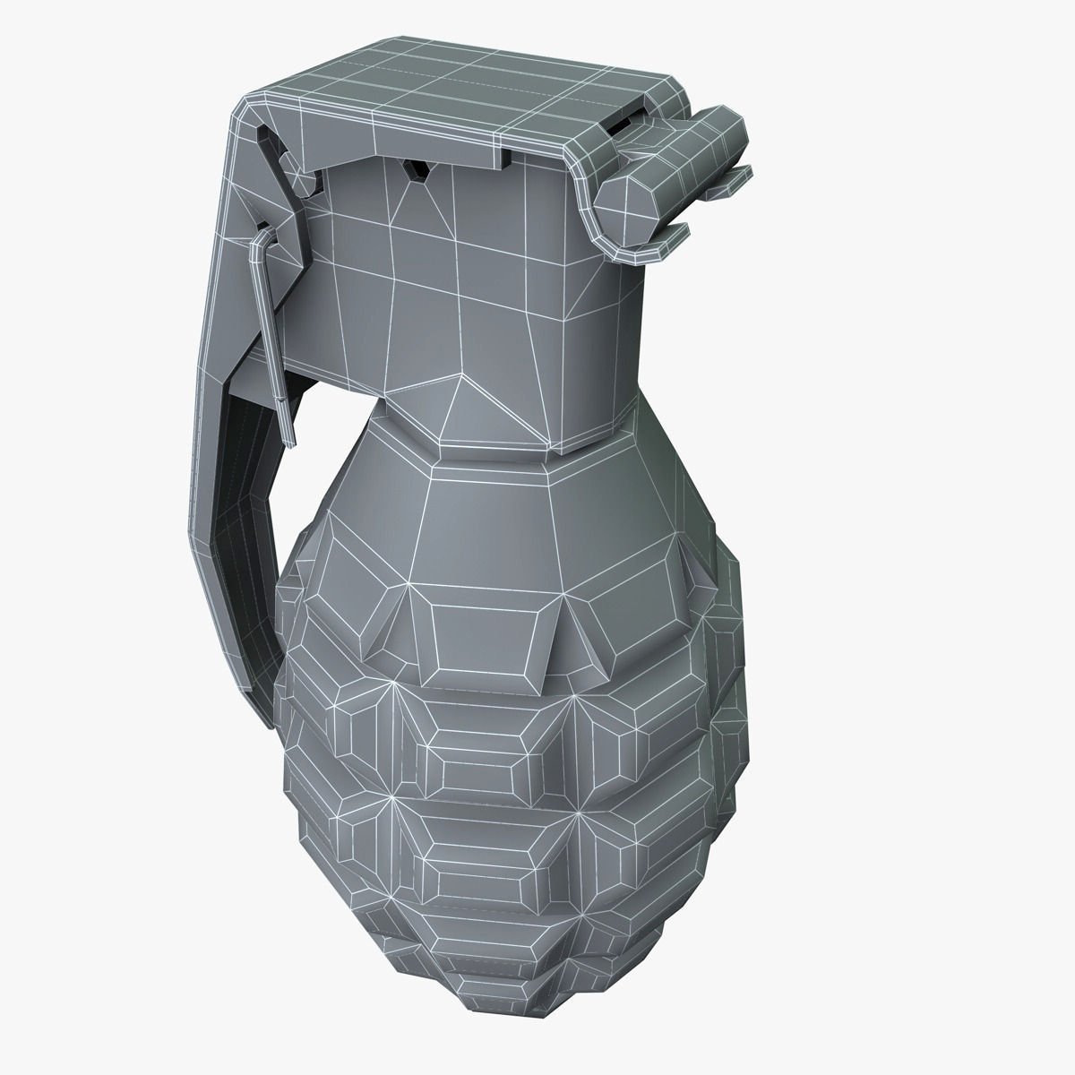 Realistic Grenade metal 3D model_9