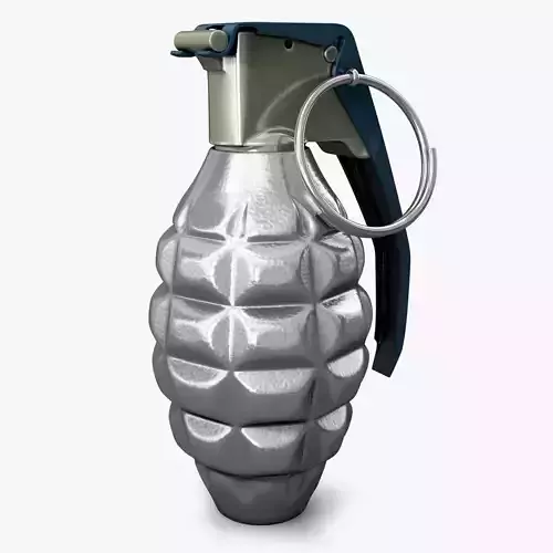 Realistic Grenade metal 3D model