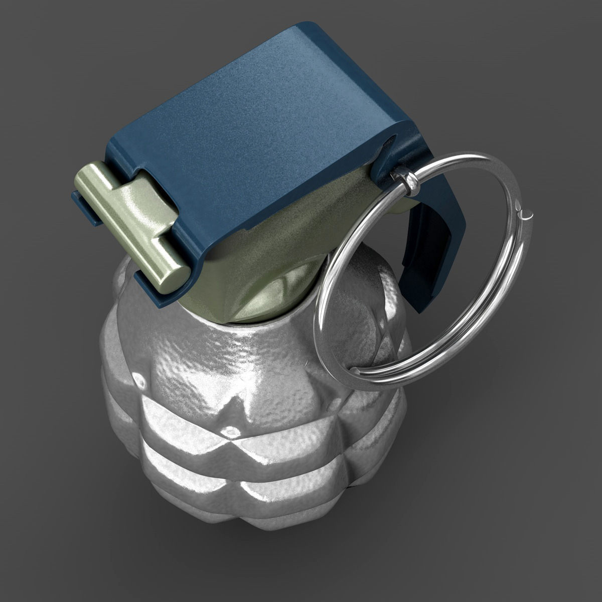 Realistic Grenade metal 3D model_11