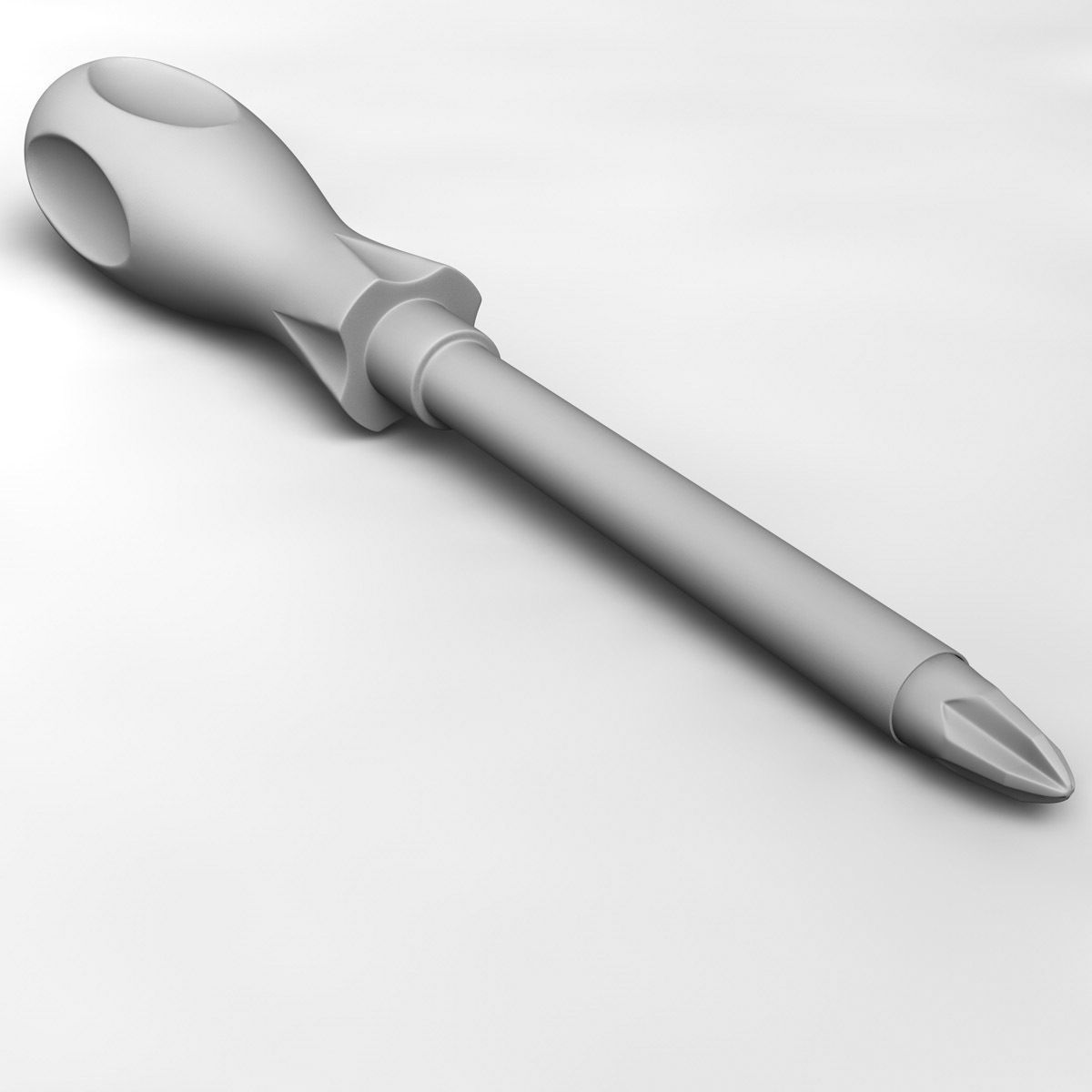 Realistic Screwdriver pen 3D model_3