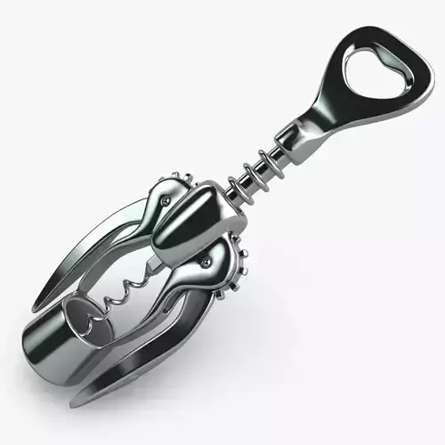 Realistic Corkscrew metal bottle opener