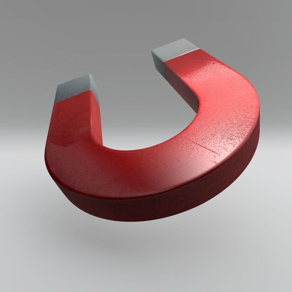 Realistic Magnet 3D model_2