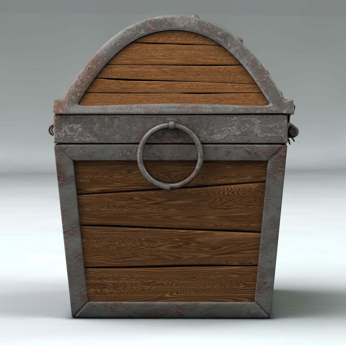 Treasure chest with gold 3D model_12