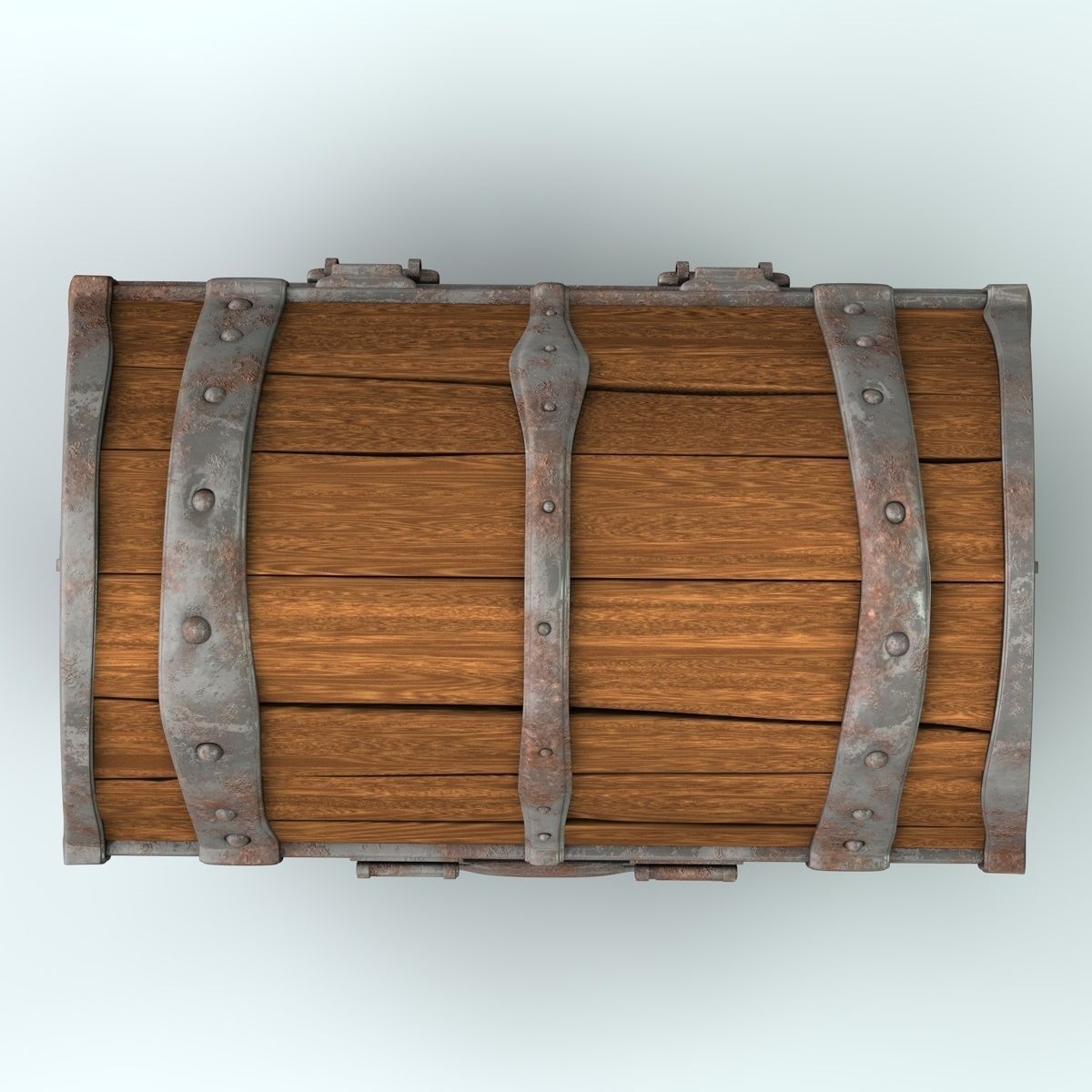 Treasure chest with gold 3D model_10
