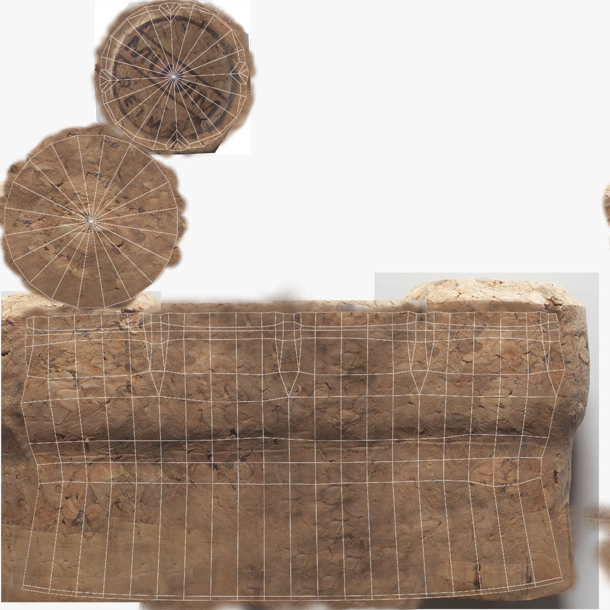 Realistic Champagne cork 3D model_3