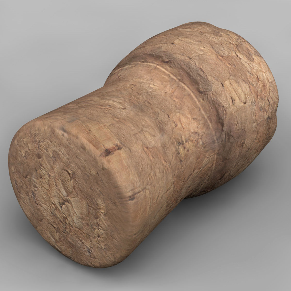 Realistic Champagne cork 3D model_1