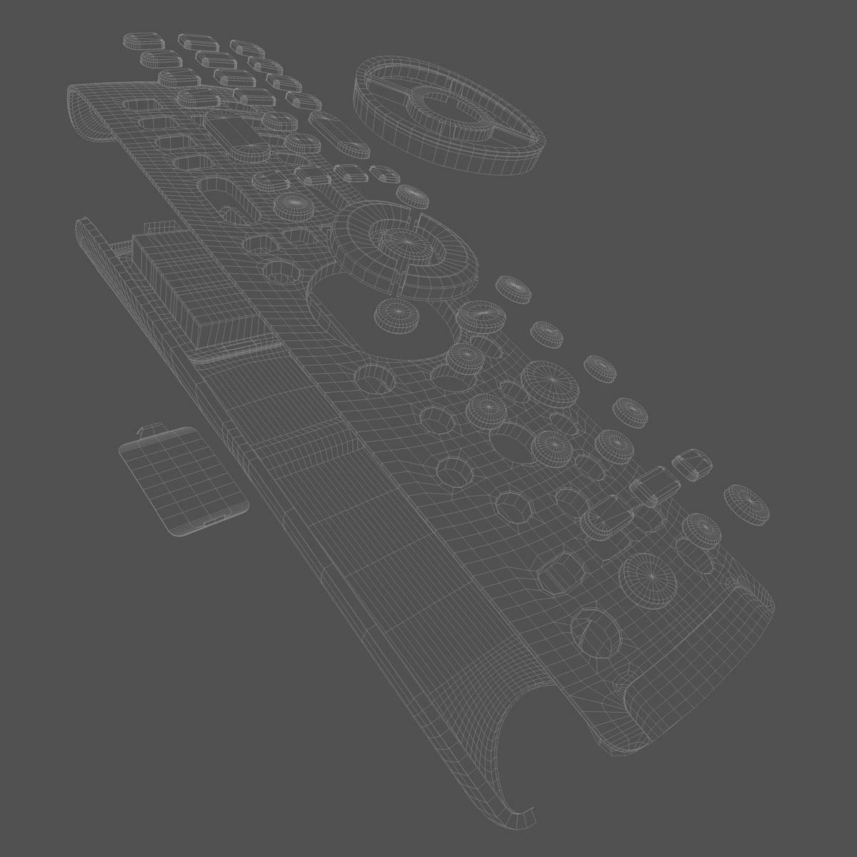 Realistic TV Remote control 3D model_7