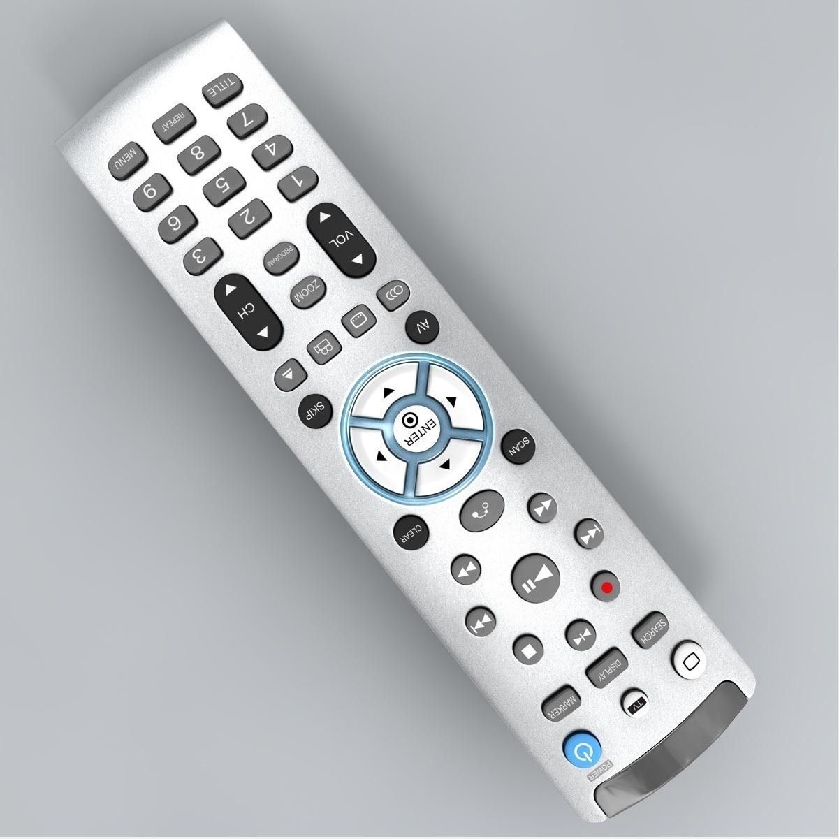Realistic TV Remote control 3D model_1