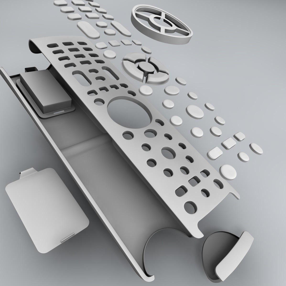 Realistic TV Remote control 3D model_18