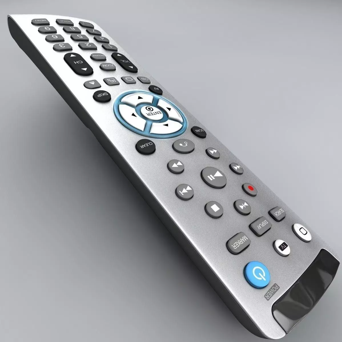 Realistic TV Remote control 3D model_0