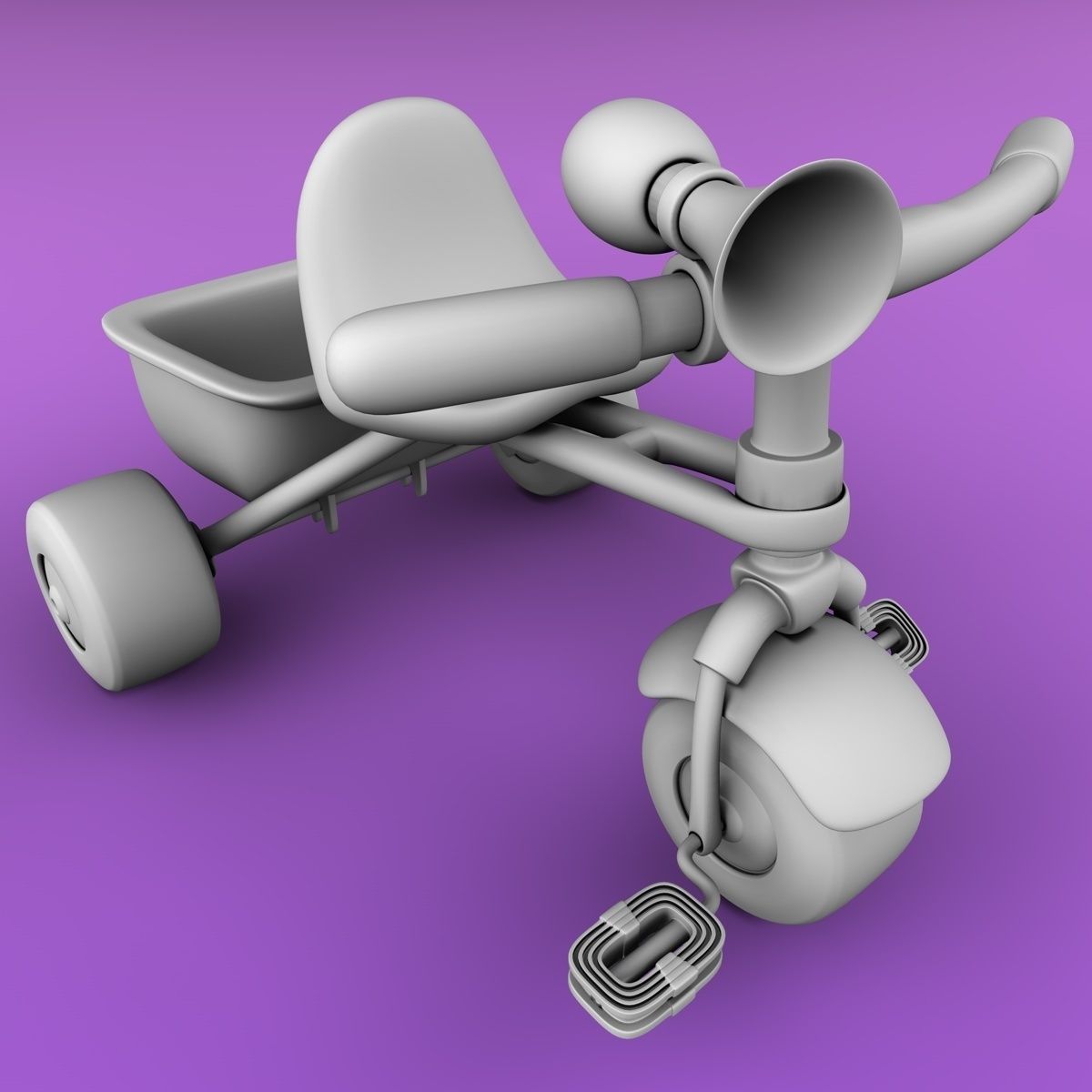 Trycicle toy 3D model_6