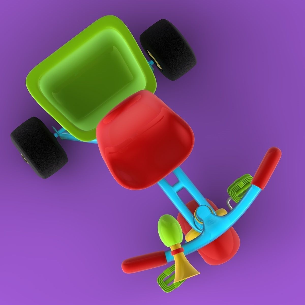 Trycicle toy 3D model_9