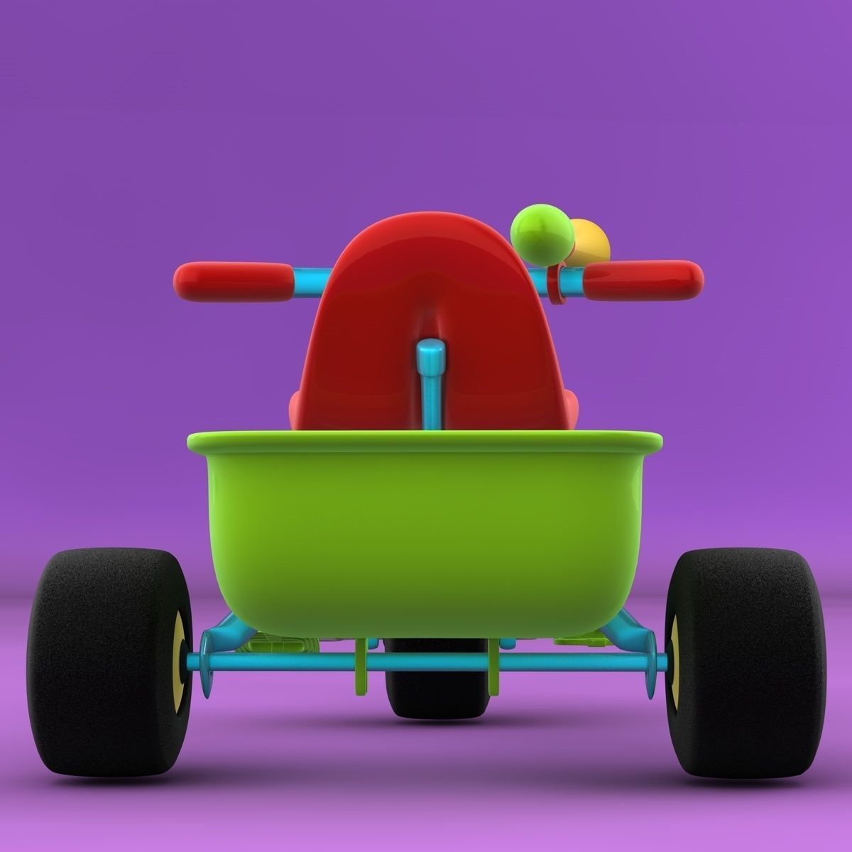 Trycicle toy 3D model_4
