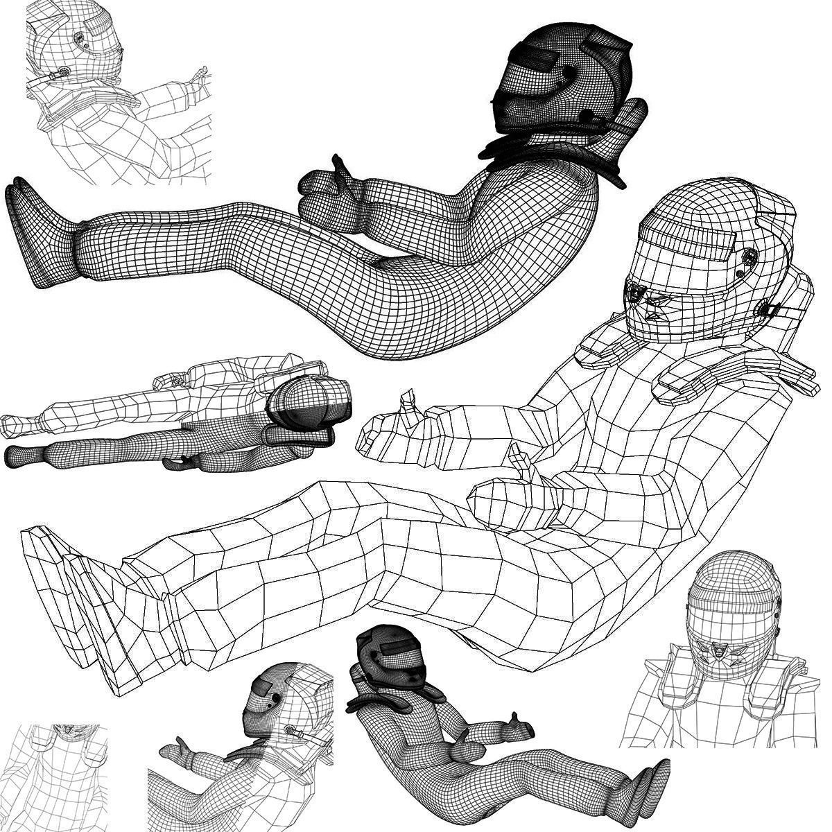 Nico Rosberg 2015 Low-poly 3D model_4