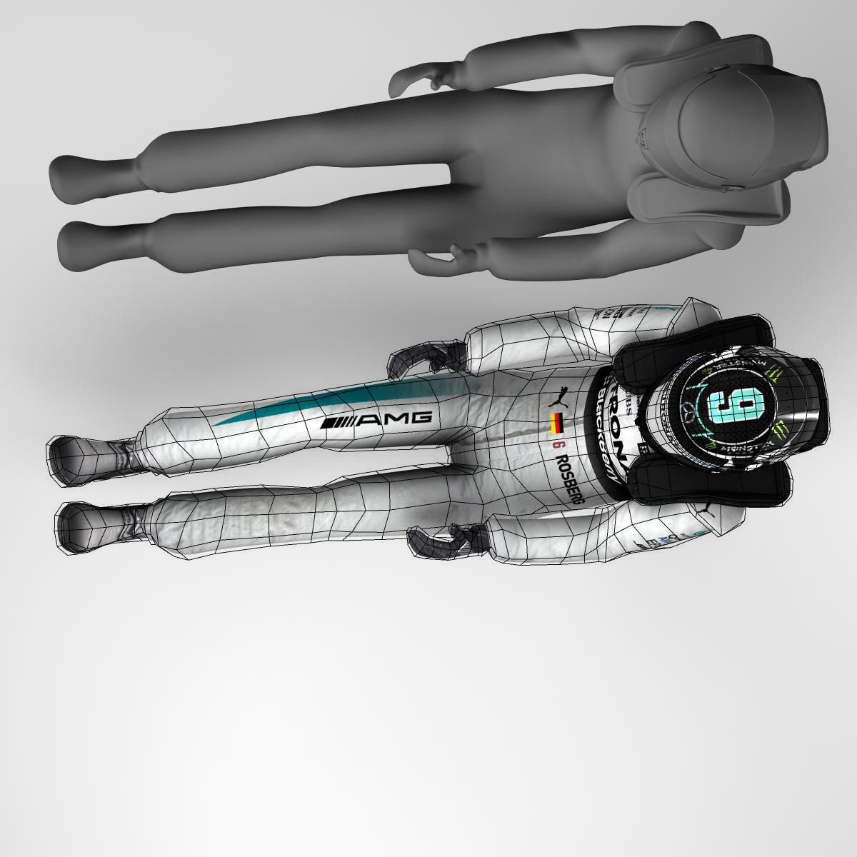 Nico Rosberg 2015 Low-poly 3D model_1