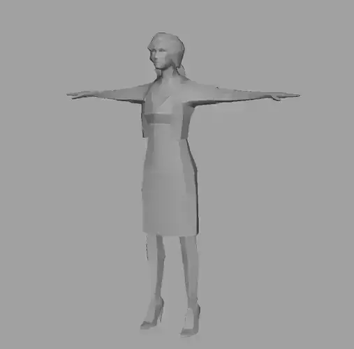Paper woman A 3D model