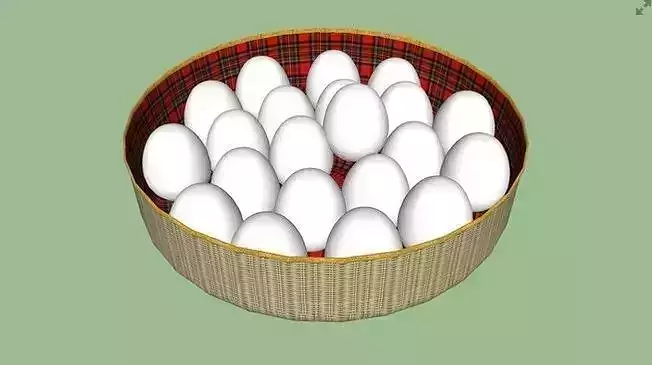 Eggs in a basket 3D