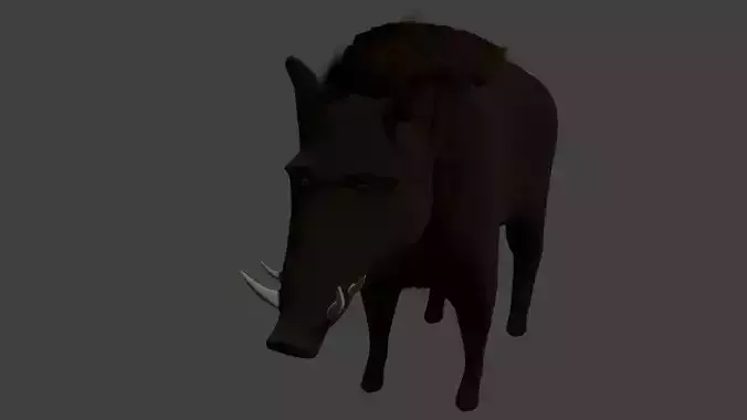 Wild Boar - Low Poly Game Ready Low-poly 3D model