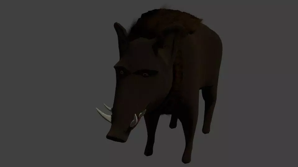 Wild Boar - Low Poly Game Ready Low-poly 3D model_0