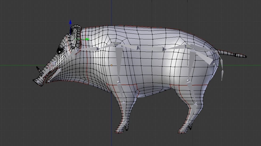 Wild Boar - Low Poly Game Ready Low-poly 3D model_4