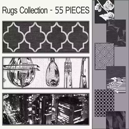 Rugs collection pieces 3D model