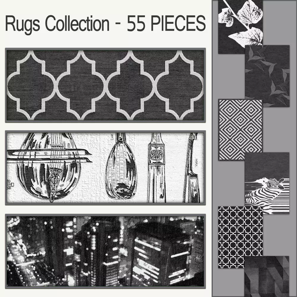 Rugs collection pieces 3D model_0