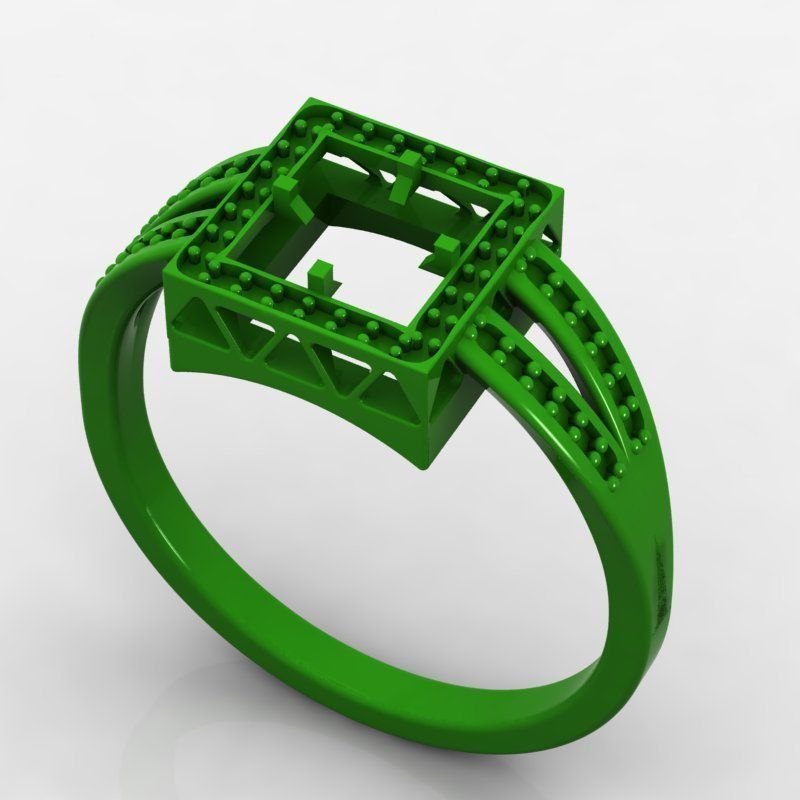 MFS tourmaline and diamond engagement ring 3D print model_1