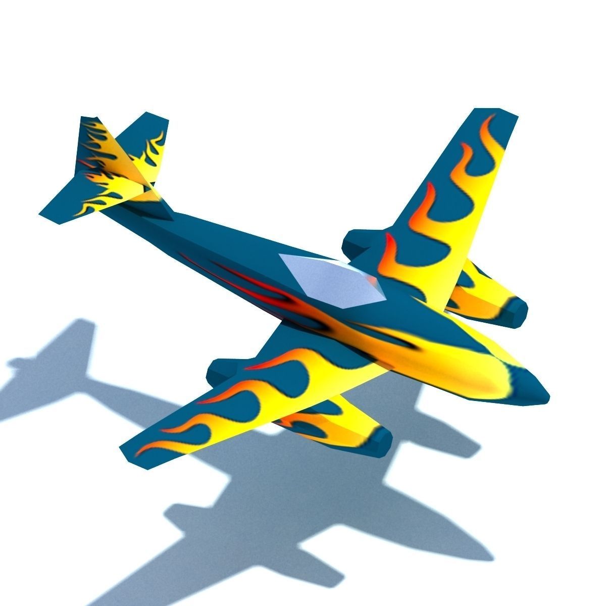 Air Plane Pack 9 Models With LODs Low-poly 3D model_25