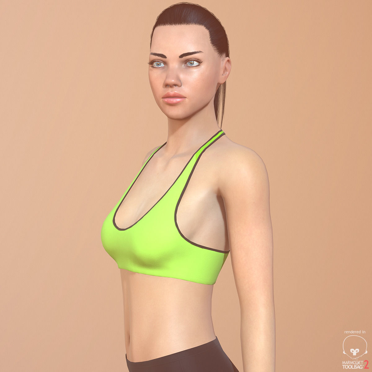 AdrianaLowPoly3in1 woman in bikini Low-poly 3D model_9