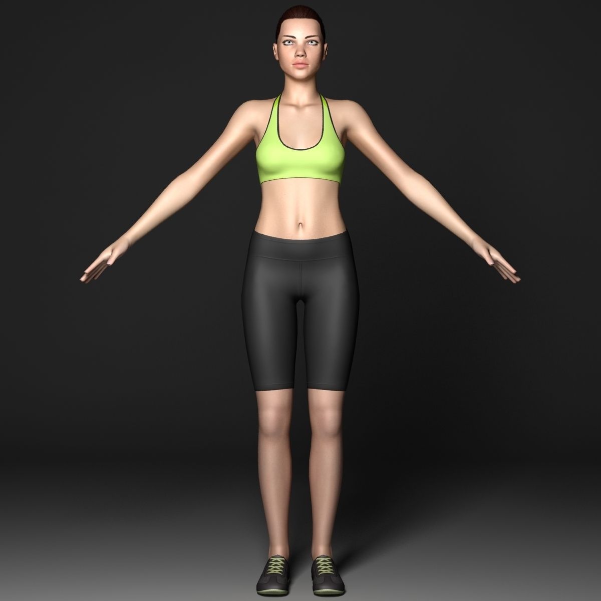 AdrianaLowPoly3in1 woman in bikini Low-poly 3D model_20