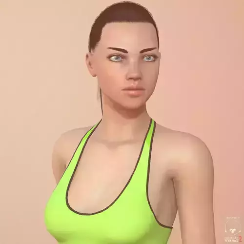 AdrianaLowPoly3in1 woman in bikini Low-poly 3D model
