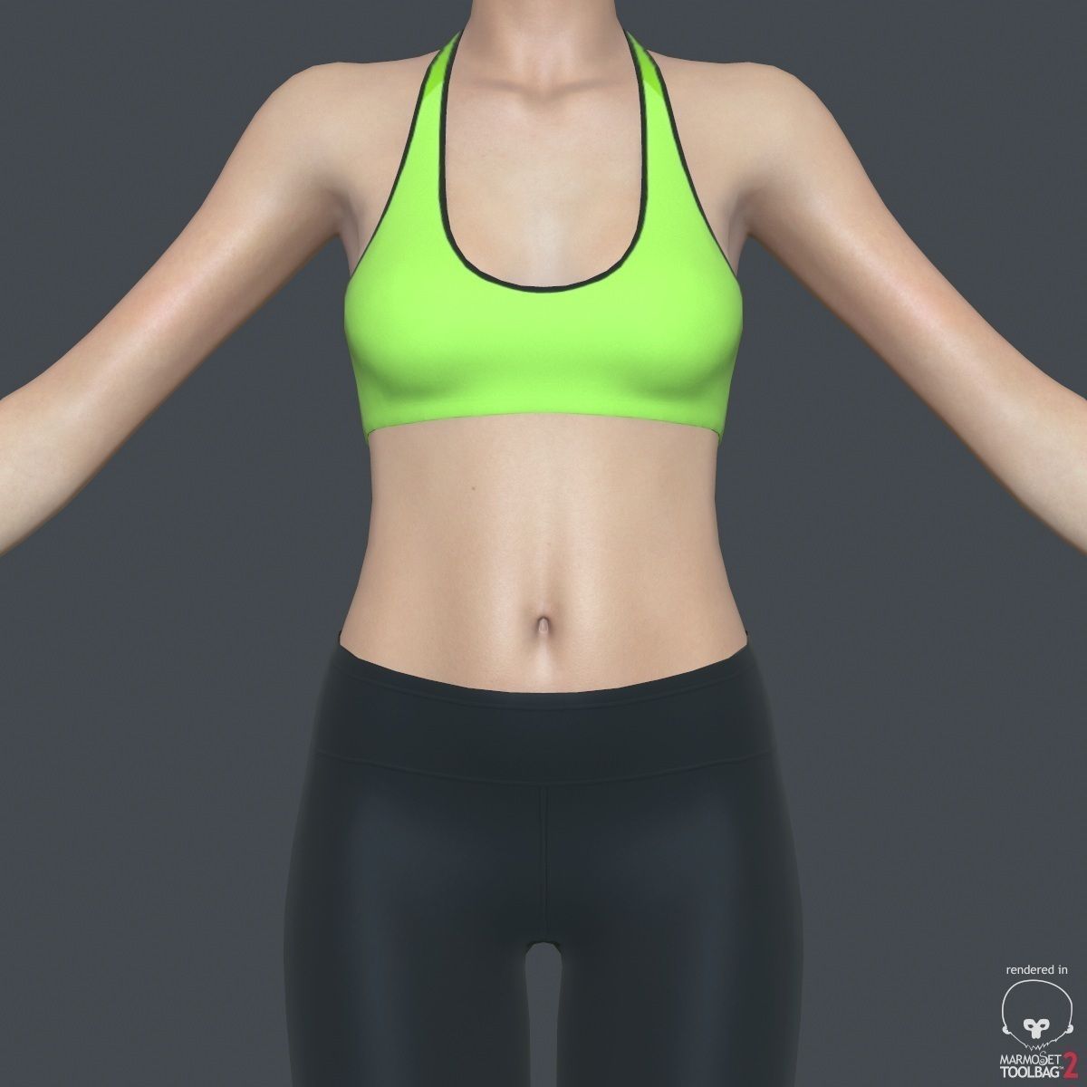 AdrianaLowPoly3in1 woman in bikini Low-poly 3D model_18