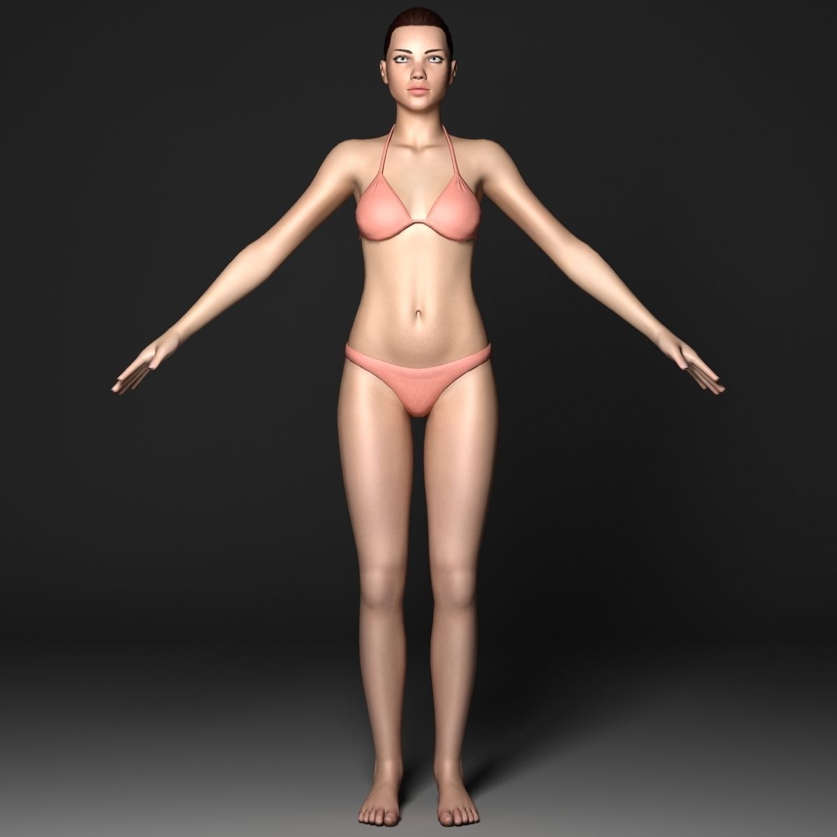 AdrianaLowPoly3in1 woman in bikini Low-poly 3D model_19