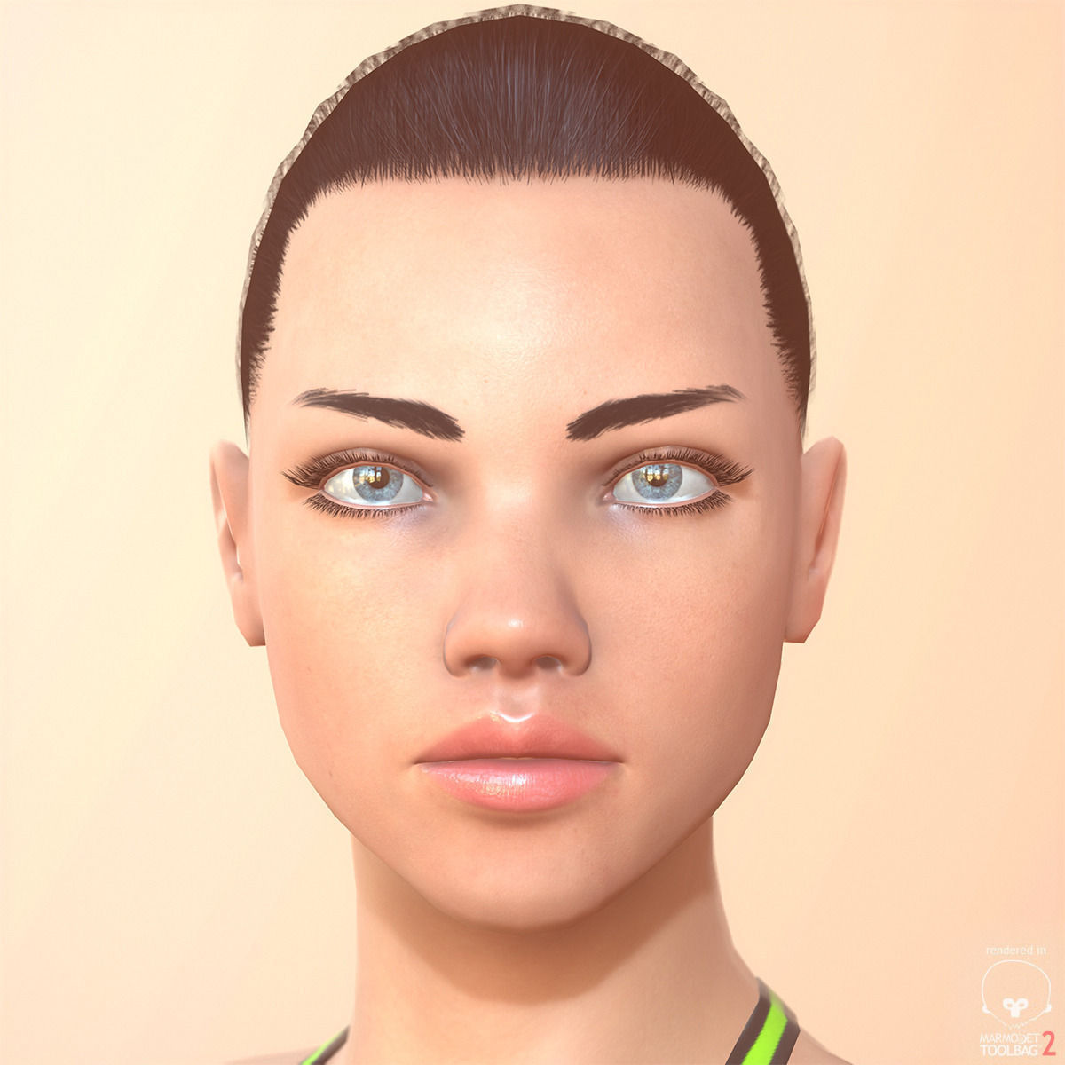 AdrianaLowPoly3in1 woman in bikini Low-poly 3D model_1