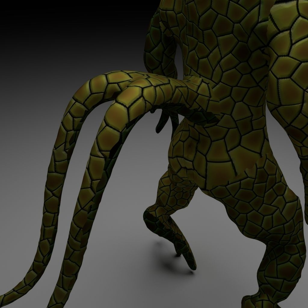 Alien Reptile 1 - Material a Free low-poly 3D model_13