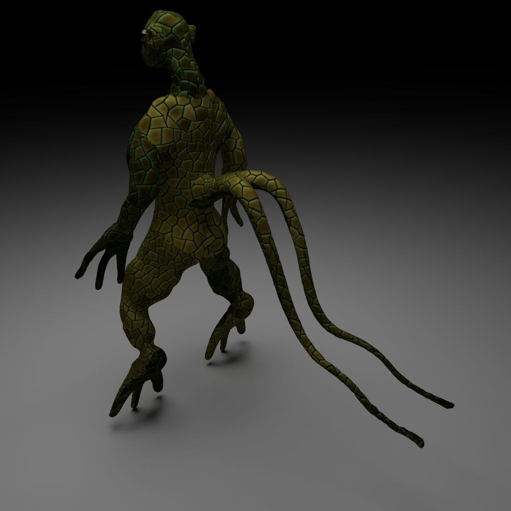 Alien Reptile 1 - Material a Free low-poly 3D model_3