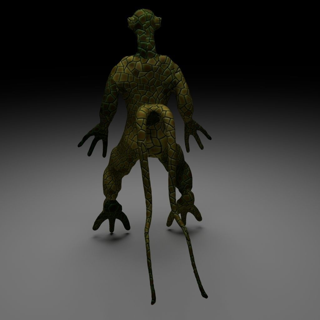 Alien Reptile 1 - Material a Free low-poly 3D model_4