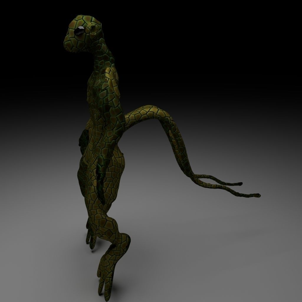 Alien Reptile 1 - Material a Free low-poly 3D model_2