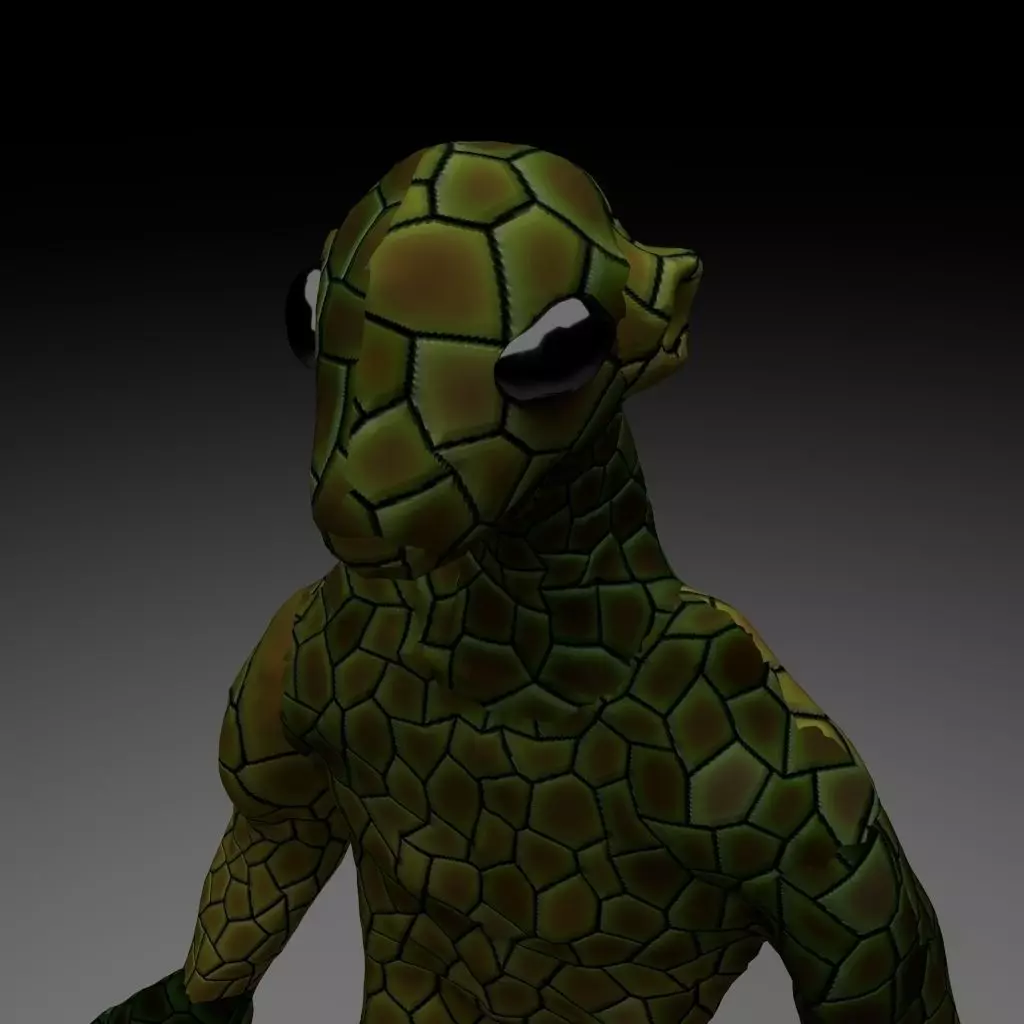 Alien Reptile 1 - Material a Free low-poly 3D model_0