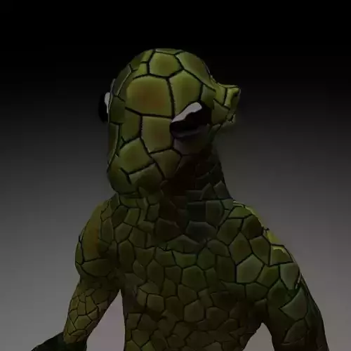 Alien Reptile 1 - Material a Free low-poly 3D model