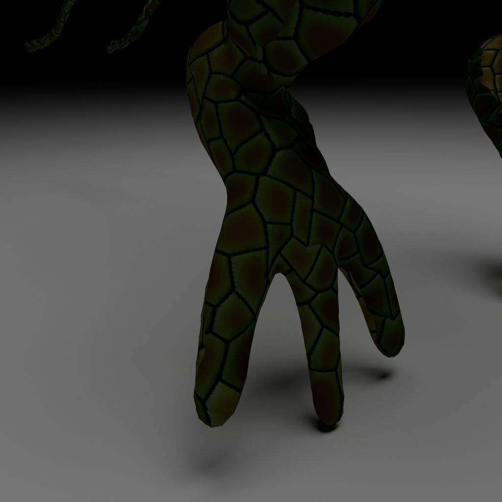 Alien Reptile 1 - Material a Free low-poly 3D model_12