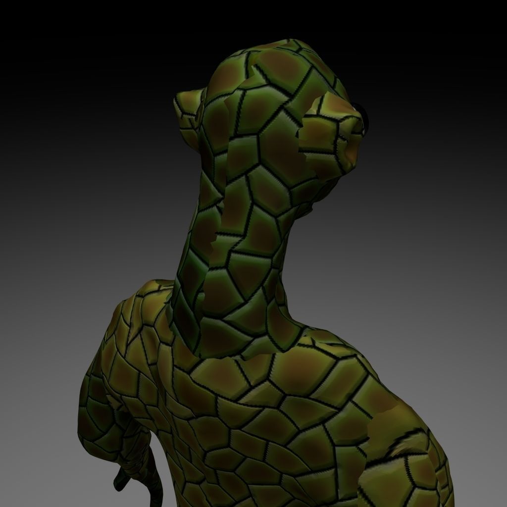 Alien Reptile 1 - Material a Free low-poly 3D model_9