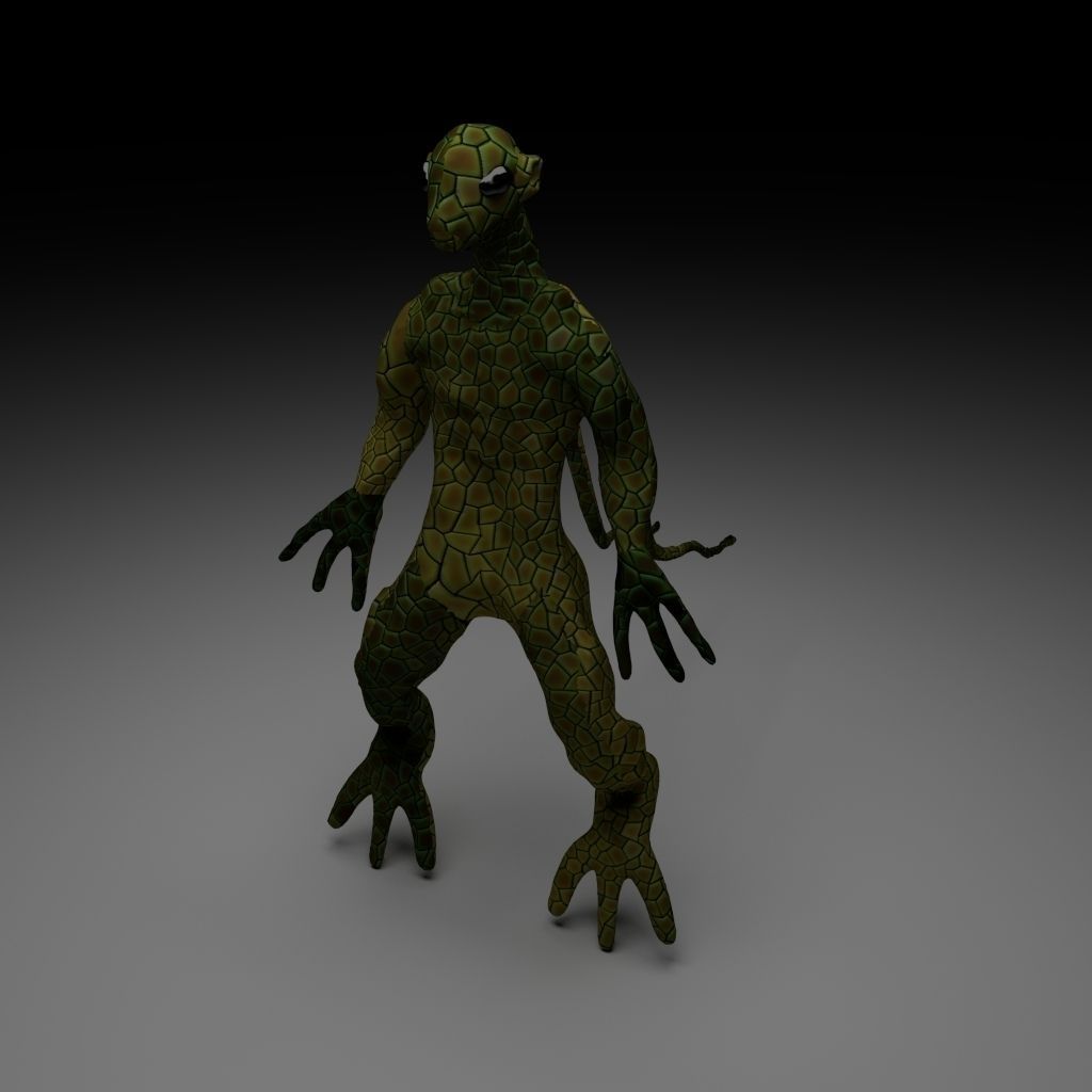 Alien Reptile 1 - Material a Free low-poly 3D model_8