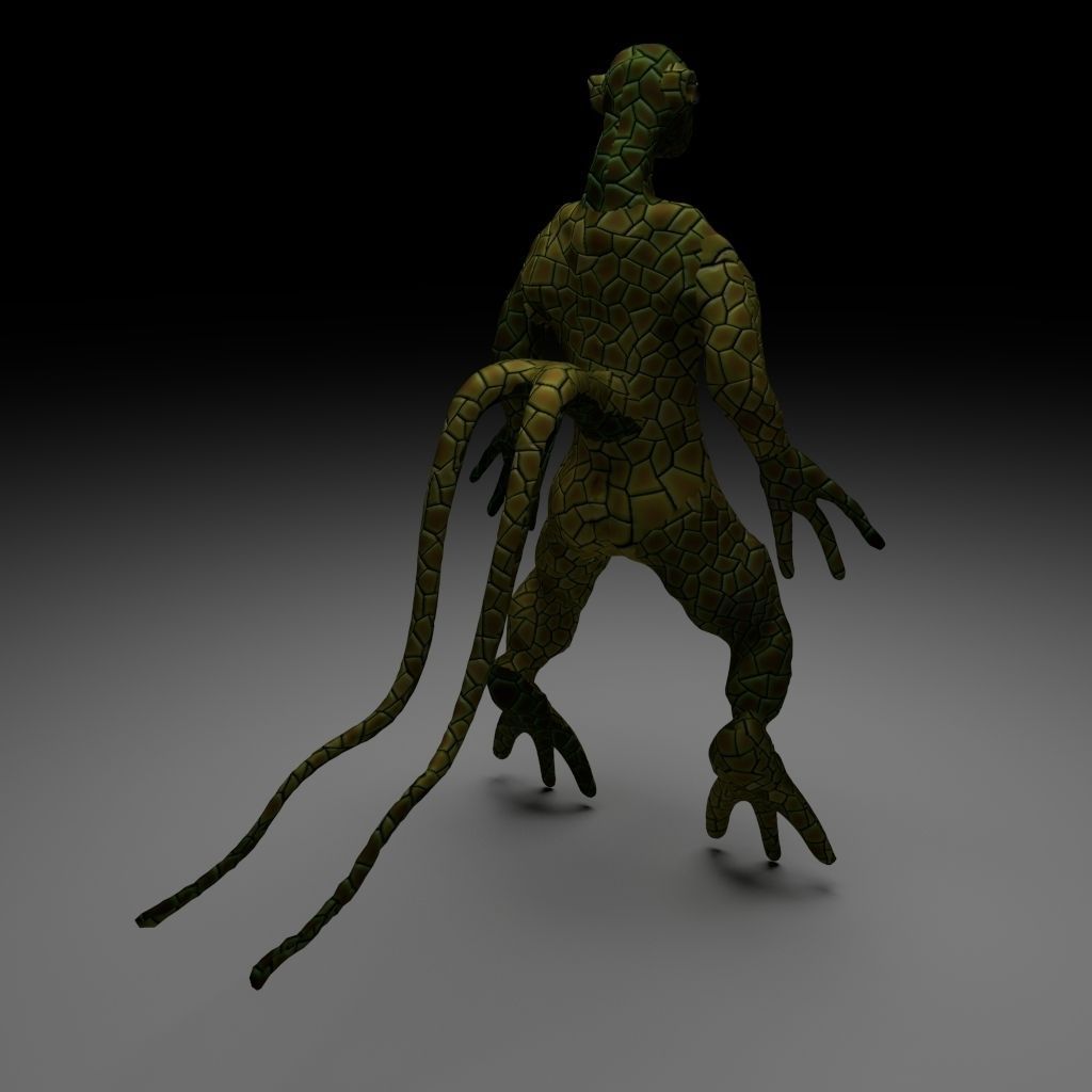 Alien Reptile 1 - Material a Free low-poly 3D model_5