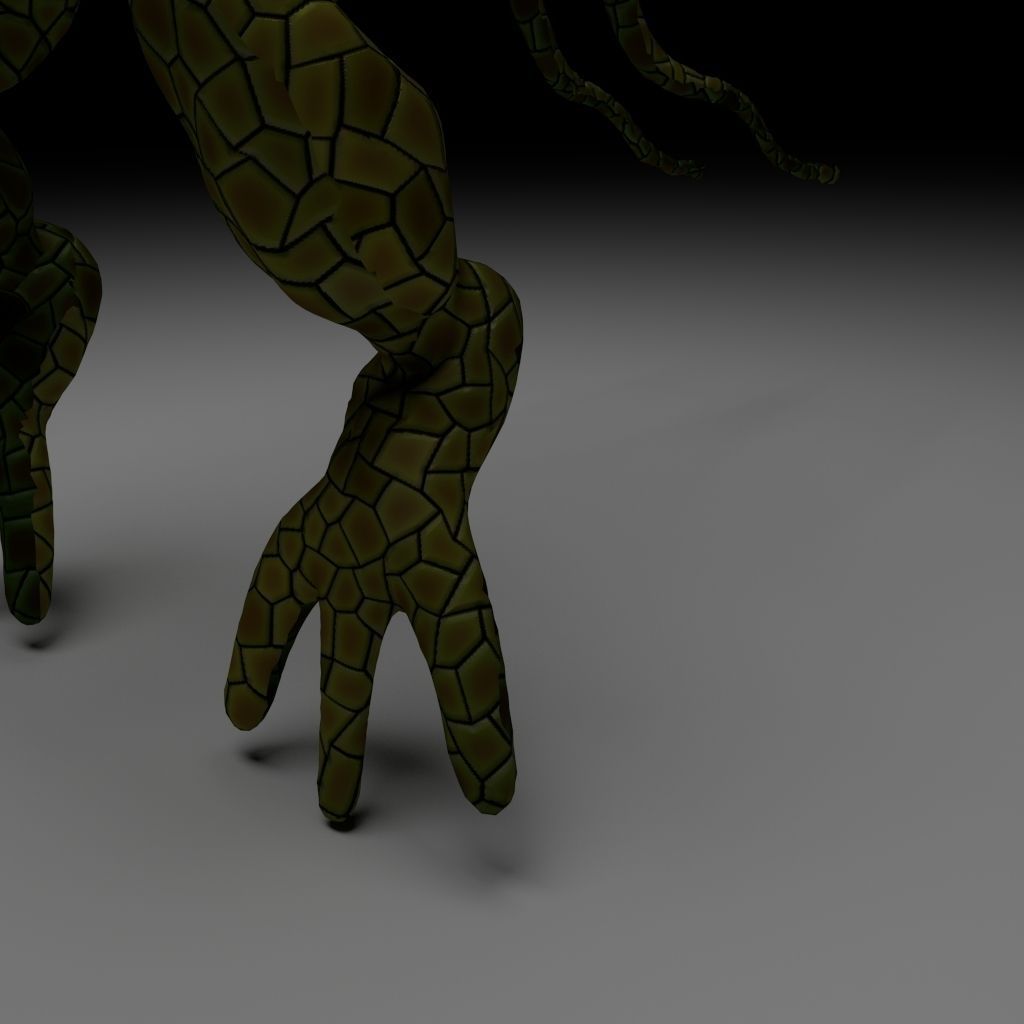 Alien Reptile 1 - Material a Free low-poly 3D model_11