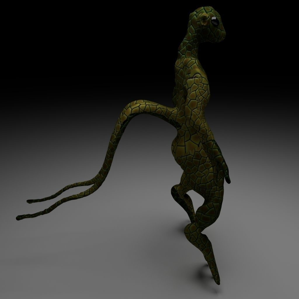 Alien Reptile 1 - Material a Free low-poly 3D model_6
