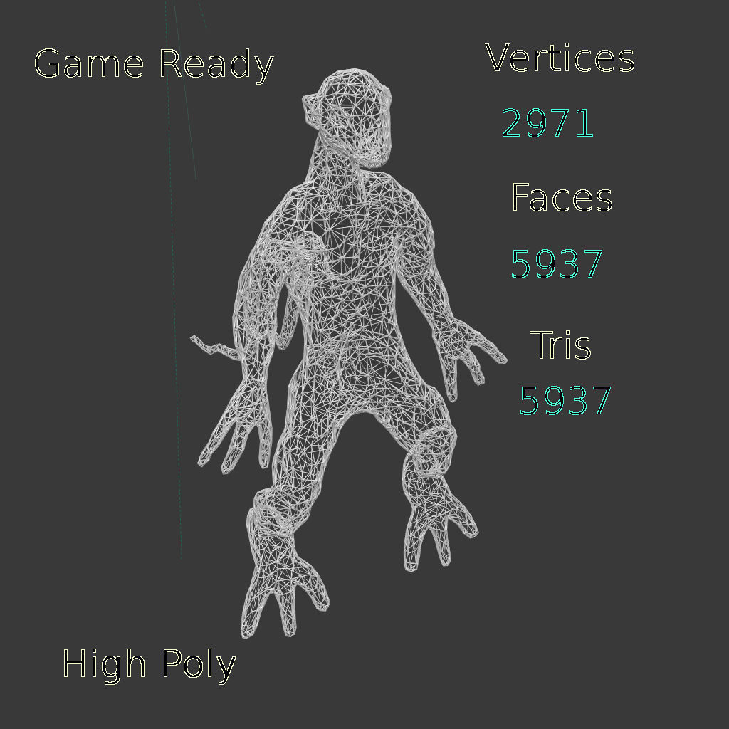 Alien Reptile 1 - Material a Free low-poly 3D model_19