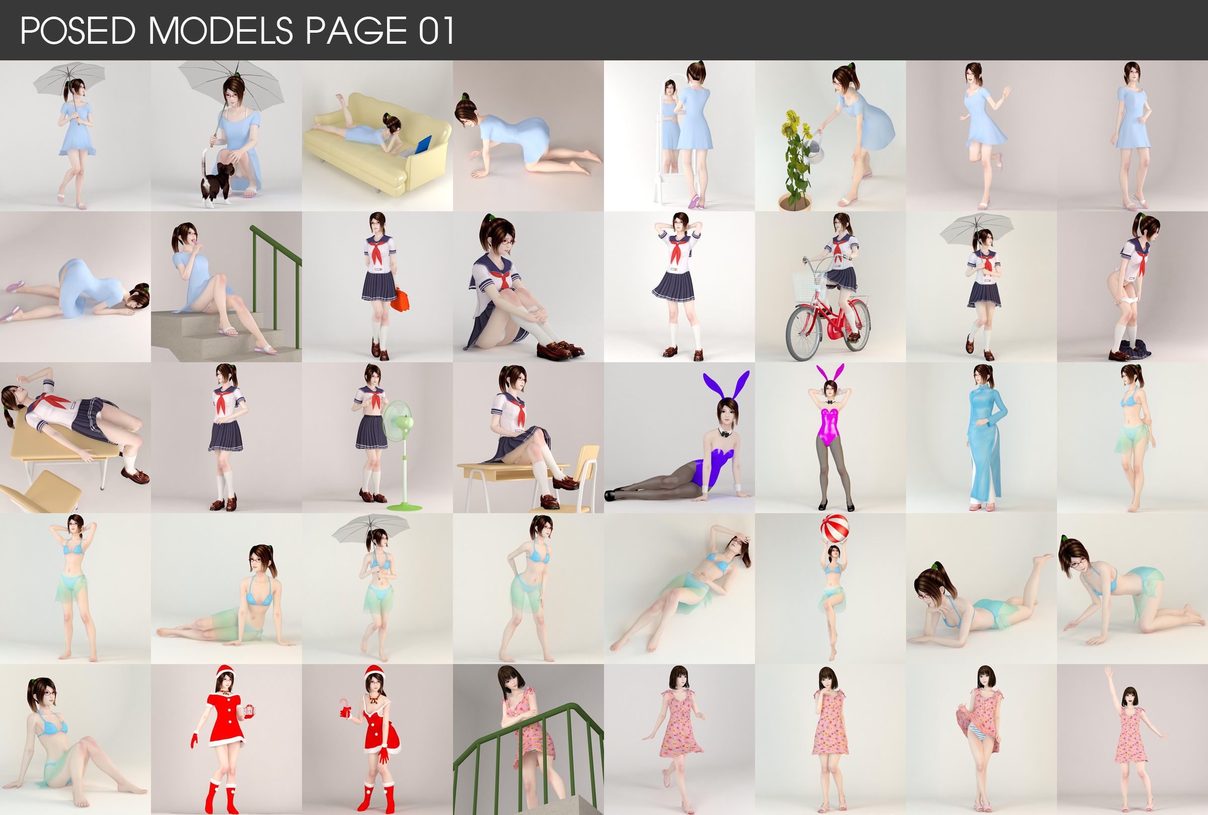 All of my girls 3D model_8