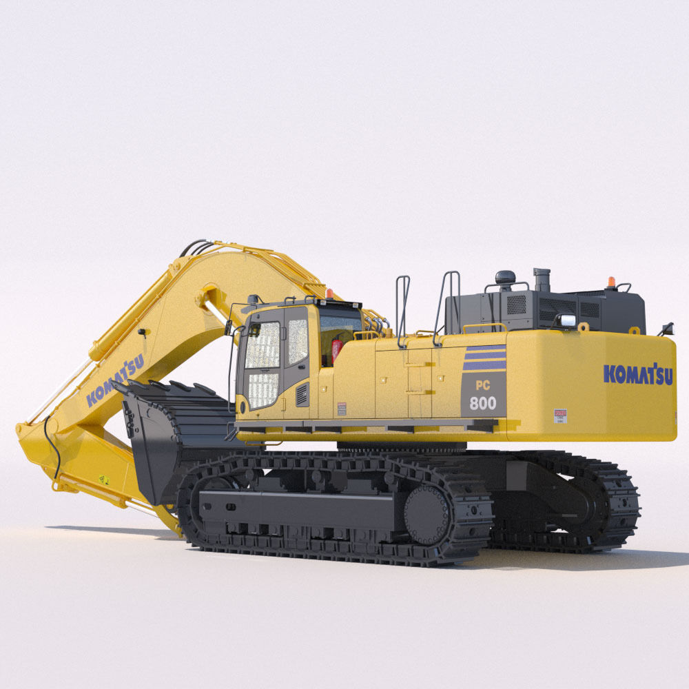 Mining Excavator Komatsu PC800 3D model_4