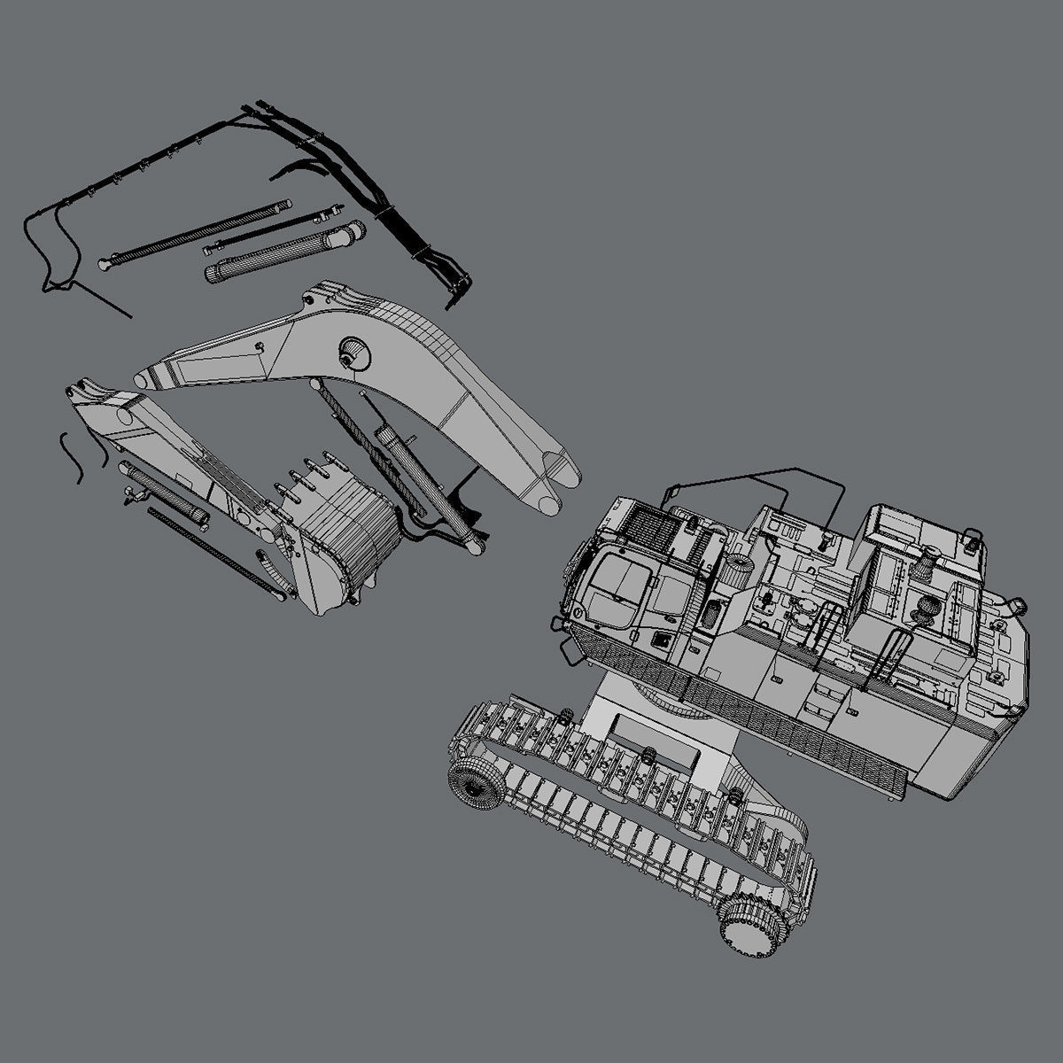 Mining Excavator Komatsu PC800 3D model_7